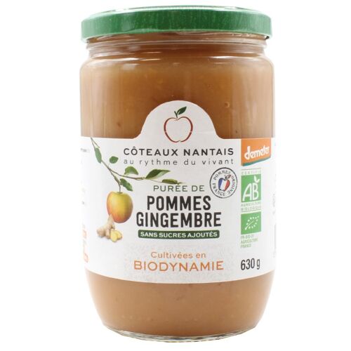 Purée pommes gingembres Bio Demeter - 630g