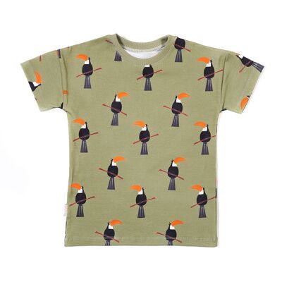 T-shirt toucan on khaki