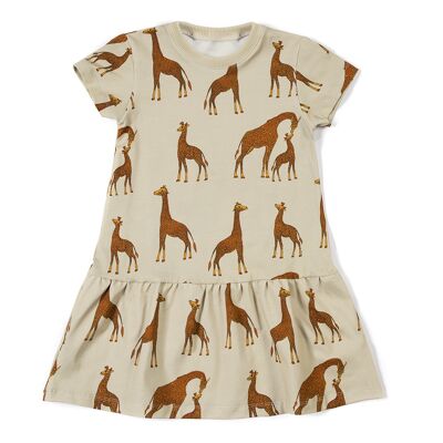 Robe SS girafes sur écru