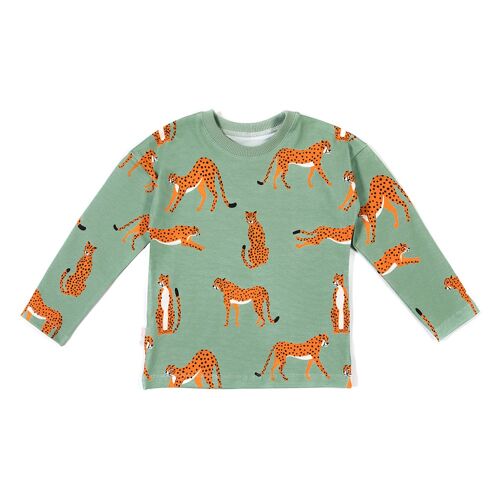 Longsleeve cheetahs on mint