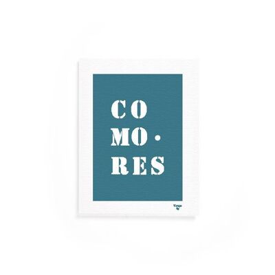 Affiche "Comores" bleue