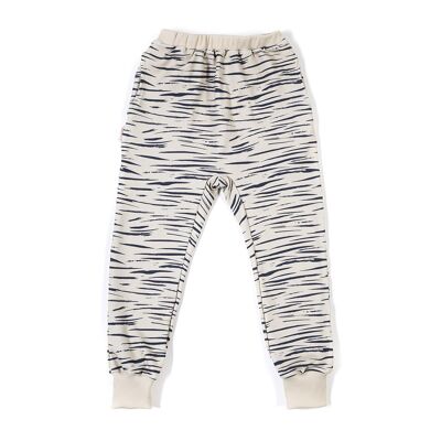 Joggers con bolsillos rayas tigre