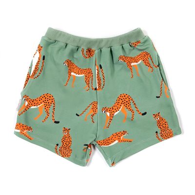 Shorts clásicos guepardos en menta