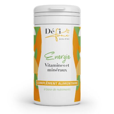 Complément Alimentaire Energie Vitamines et minéraux - 60 gélules végétales