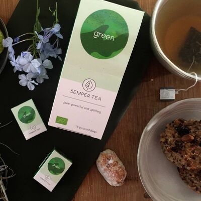 VERDE Té verde organisch und Pirámide de té