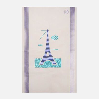 La Seine à Paris tea towel turquoise (set of 4)
