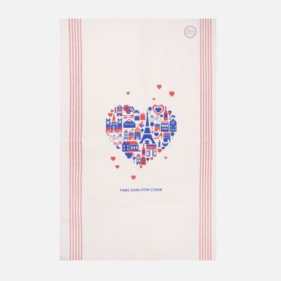 Paris dans mon coeur tea towel (set of 4)