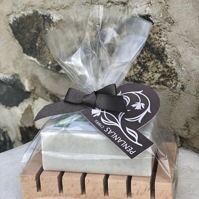 Soap Bar with Wooden Soap Saver - Goat's Milk