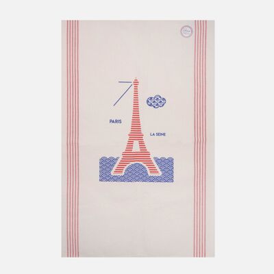 Eiffel Tower tea towel La Seine in Paris (set of 4)