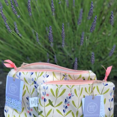 Organic Cotton Lavender Print Bag Small Bag