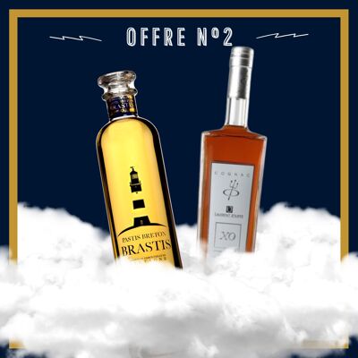 Offre N°2 - Cognac XO GC Laurent Jouffe , Pastis Breton Brastis