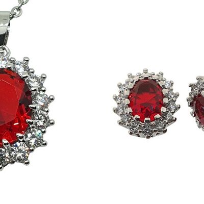 Conjunto de Joyas Regina Rojo