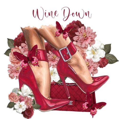 Crystal Candy Edible Wafer Collections - Fashion Heels - Wine Down