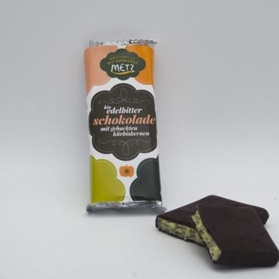Chocolate negro orgánico con relleno de semillas de calabaza