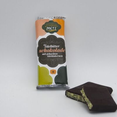 Cioccolato fondente biologico con ripieno di semi di zucca