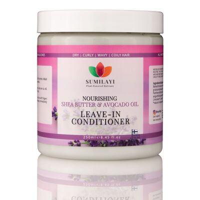 Acondicionador nutritivo sin enjuague con manteca de karité y aceite de aguacate - 250 ml