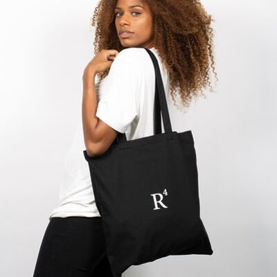 Organic cotton tote bag black