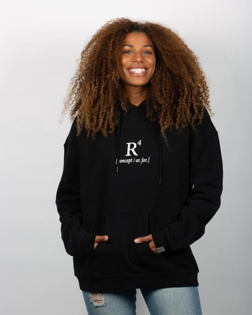 Hemp and organic cotton heavyweight hoodie black