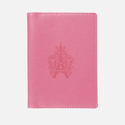 Copri passaporto Torre Eiffel rosa voluta (set di 3)