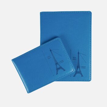 Protège-passeport Elégance bleu tour Eiffel (lot de 3) 4