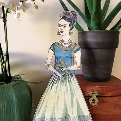 Marionetta Frida au perroquet