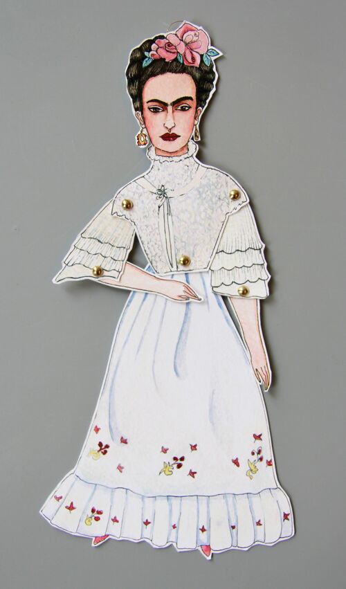 Marionnette Frida blanche