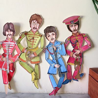 Lot de 4Marionnette Die Beatles
