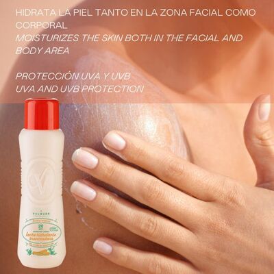 LECHE HIDRATANTE BRONCEADORA facial y corporal 480 ml