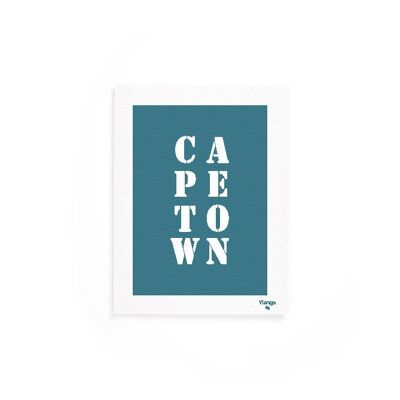Cartel azul de "Ciudad del Cabo"