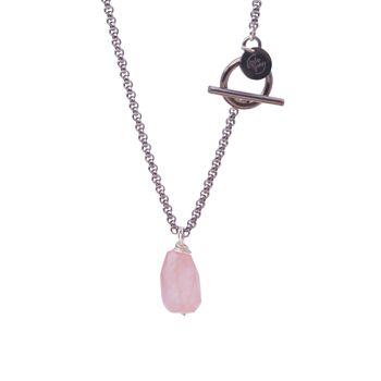 Collier Quartz Rose - Or Rose 1