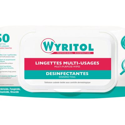 Wyritol lingettes désinfectantes multi-usages à l'extrait d'essence de Niaouli-x 50