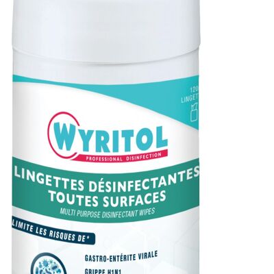 Wyritol lingettes désinfectantes surfaces x120-x 120