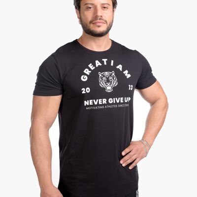 T-shirt Never Give Up Noir