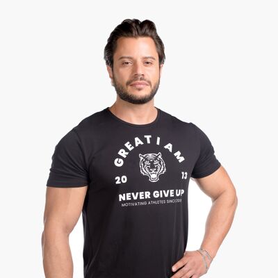 T-shirt Never Give Up Black