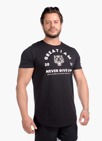 T-shirt Never Give Up Noir 4