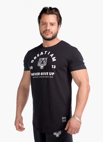 T-shirt Never Give Up Noir 5