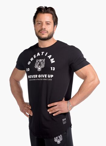 T-shirt Never Give Up Noir 7