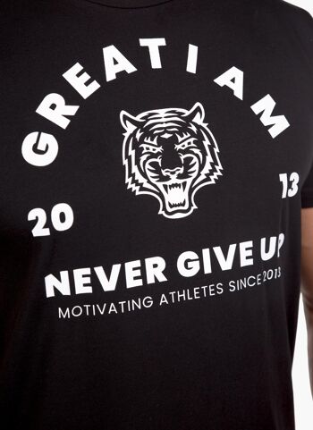 T-shirt Never Give Up Noir 9