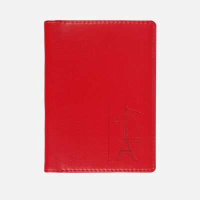Funda para pasaporte roja Torre Eiffel Elegance (juego de 3)