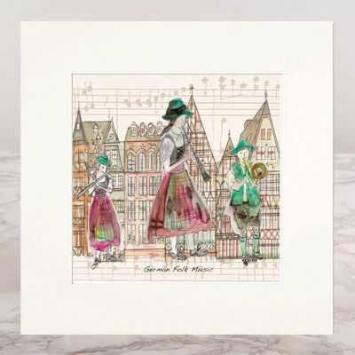 Mounted Print - German Folk Music