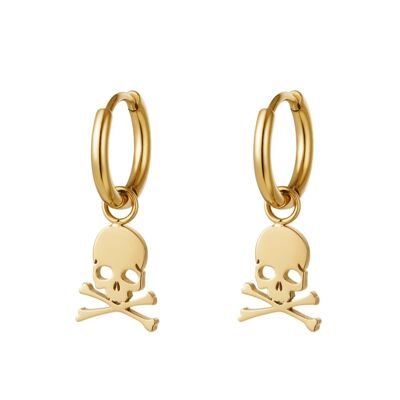 Gold pirate life earrings