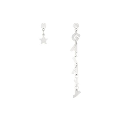 Boucles d'Oreilles Argent Galaxie Étoile