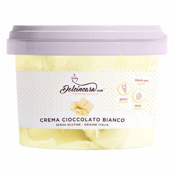 Crème au Chocolat Blanc - À Tartiner et à Garnir - 1 Kg 1
