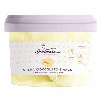 Crème au Chocolat Blanc - À Tartiner et à Garnir - 1 Kg