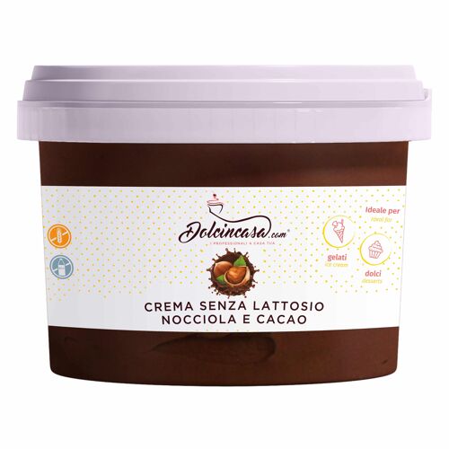 Crema Senza Lattosio Nocciola e Cacao 500 GR