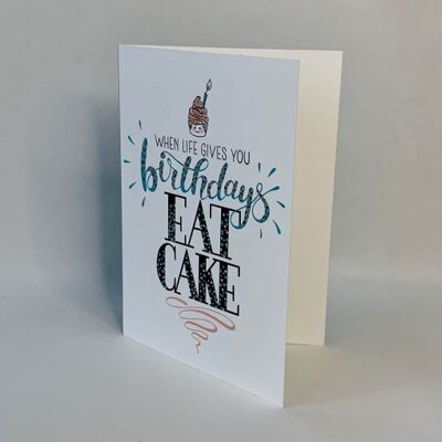 Dubbele kaart Eat Cake