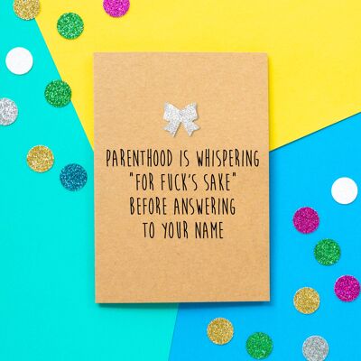 Funny New Baby Card | Parenthood is...