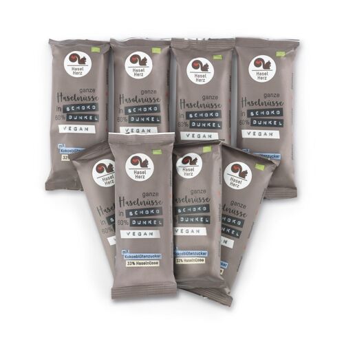 BIO VEGANE SCHOKOLADE DUNKEL- 8er-Set