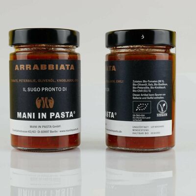 Arrabbiata, Il Sugo Pronto di Mani en Pasta