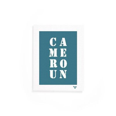Affiche "Cameroun" bleue